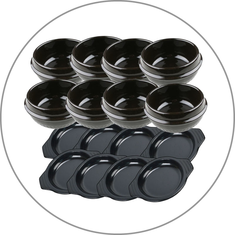 トッペギ下皿付14cm　(3号）　8セット　ガスコンロのみ対応IH不可