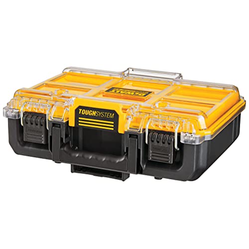 デウォルト(DEWALT) タフシステム2.0 ハーフサイズ オーガナイザー 工具箱 収納ケース ツールボックス 積み重ね収納 IP65 坊塵 防水 設計 ネジ ビット 小物 入れ Tough Sys