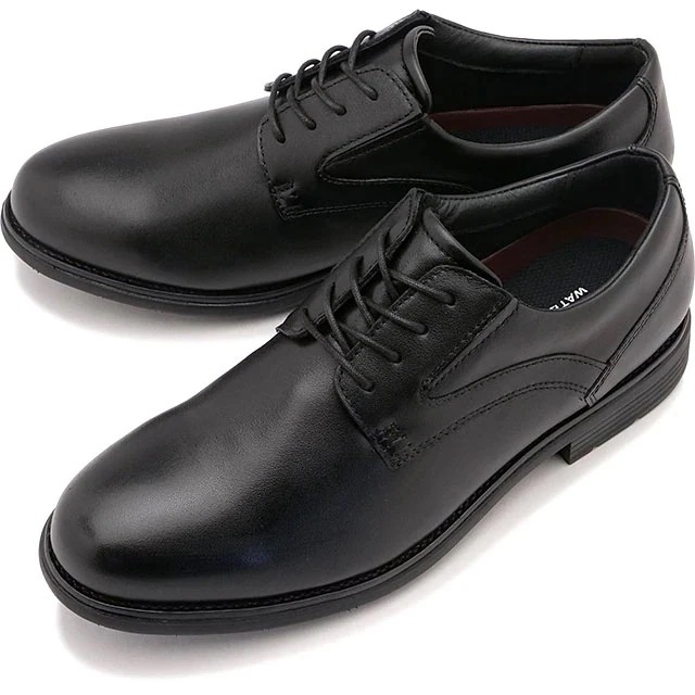 メンズ プレーントゥ ドレスレザー [ML0033] Plain toe 靴 ビジネスシューズ カジュアル 防水 軽量 Black 正規取扱店