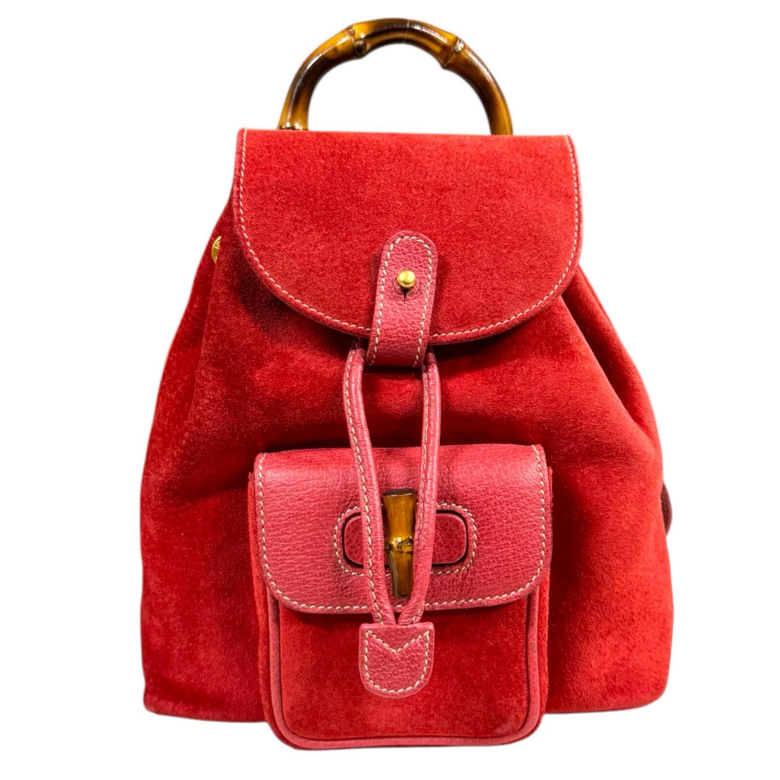 グッチ バンブー リュック・デイパック スウェード 003 1705 0030 GUCCI 中古
