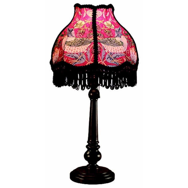 クラシカ　インテリア テーブルランプ(いちご泥棒あか) William Morris lamps　ADS-002str-R