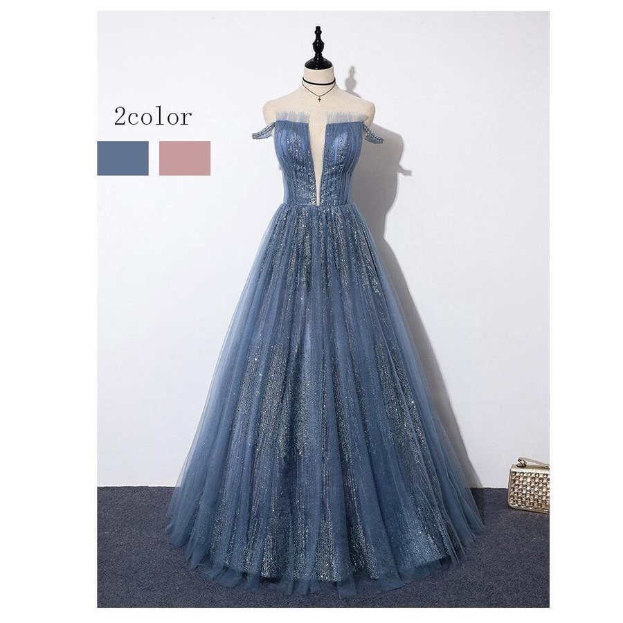 ナイトドレス パーティードレス ロングドレス 結婚式 二次会 衣装 舞台 披露宴 演奏会 発表会 ピ 12,025円