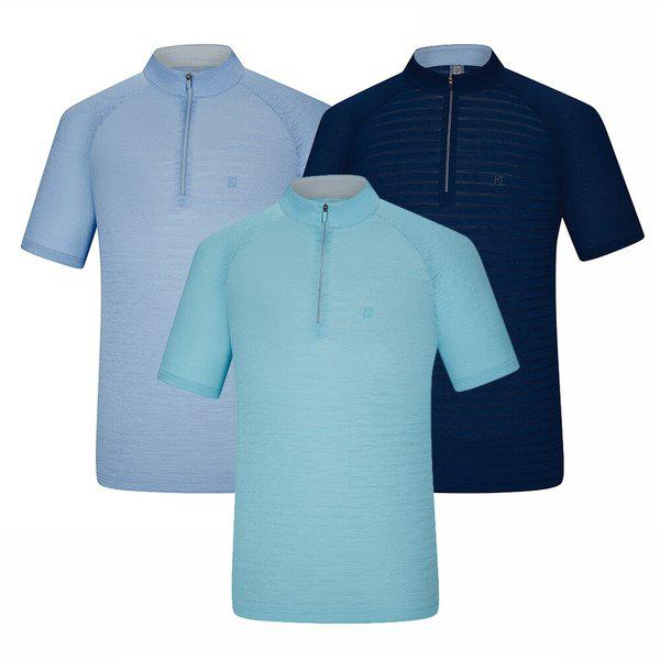 男性用夏軽量ジップアップ半袖Tシャツ ルダビ(男性) KVT0580M