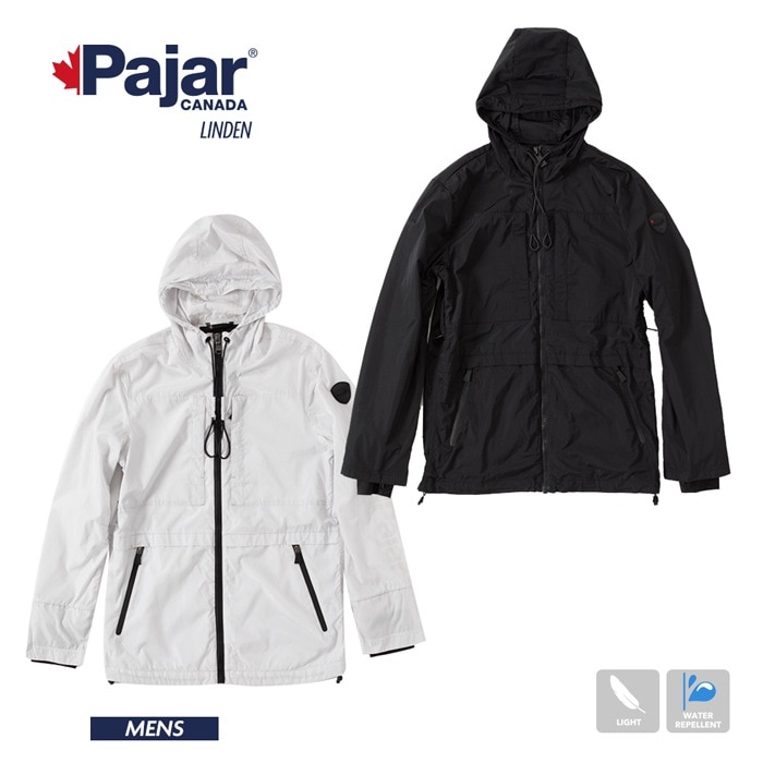 【SHOPクーポンあり】撥水 メンズ アウター リンデン マンパ レインウェア 合羽 パッカブル コート アウトドア アウター パッカブル おしゃれ 大人の1着 ブラック ホワイト 12,403円