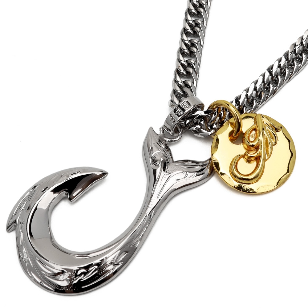 BFF 釣り針ネックレス ダブル喜平 [bffn023-s]