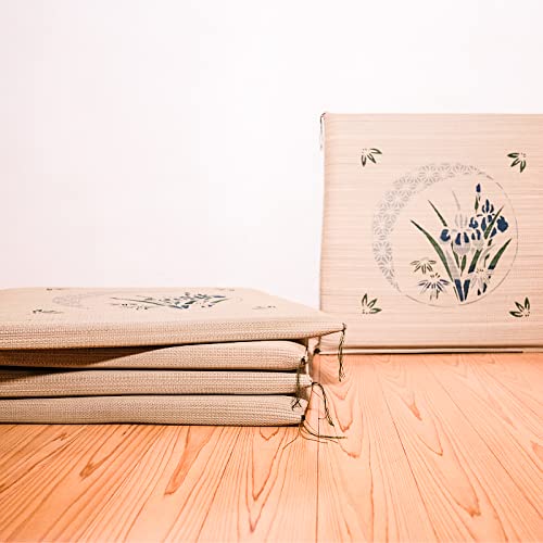 【国産 い草】 山万 い草 座布団 菖蒲 55cm × 55cm 5枚組みセット