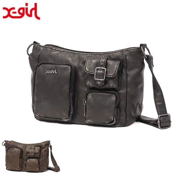 ショルダーバッグ レディース 斜めがけバッグ ブランド 肩かけ 大人 小さめ ハンドバッグ A5 MULTI POCKET FADED FAUX LEATHER 105254053001