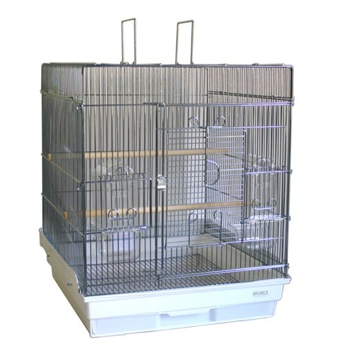 鳥かご　ＨＯＥＩ　４６５インコ手のりＧ　ホワイト　（４６．５X４６．５X５６．５ｃｍ）　インコ　小型インコ　中型インコ　オウム　ＣＲＣ55―15―10―15―00