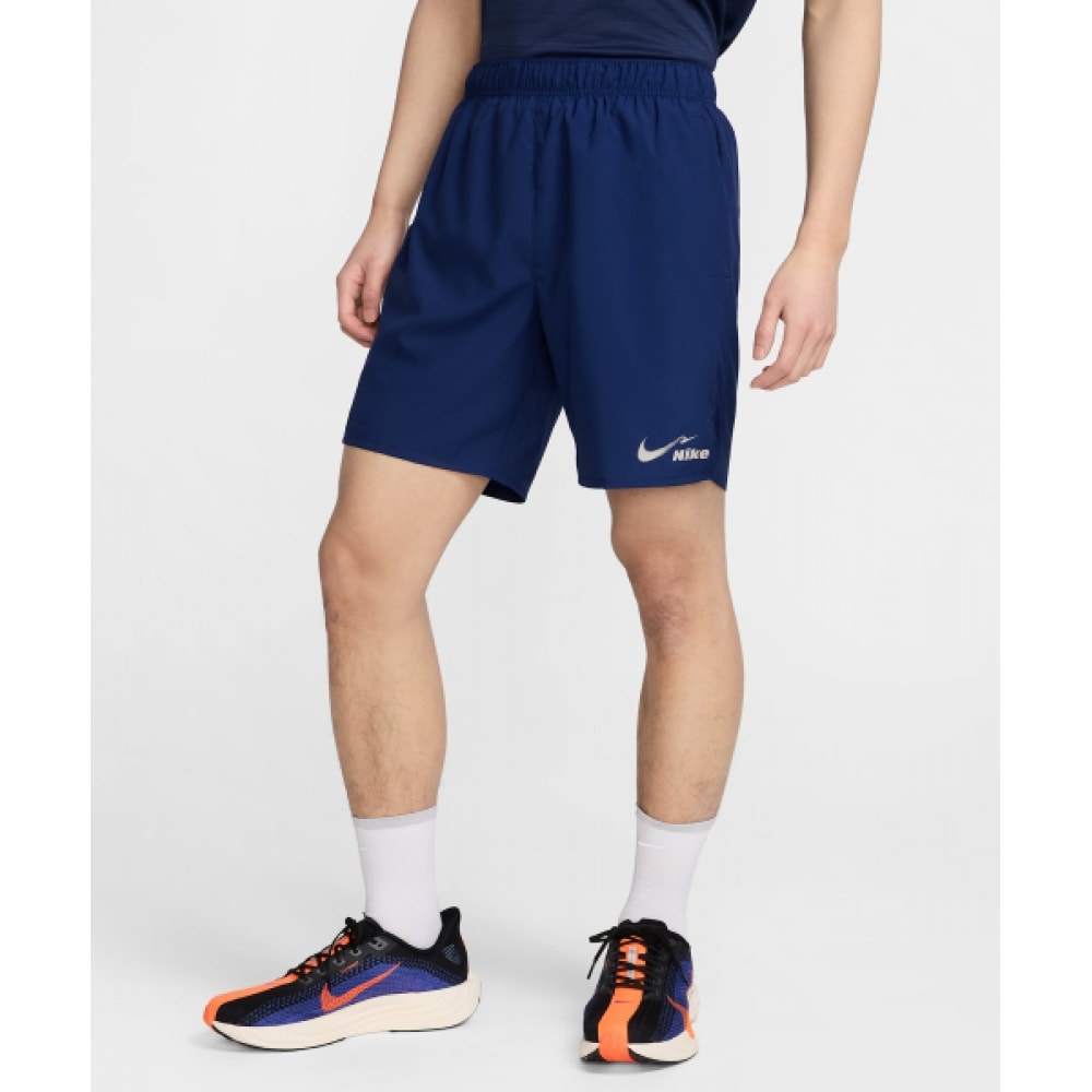 ナイキチャレンジャードライフィット 7インチ裏地なしランニングショーツ M-ブルーボディ:カレッジグレー/ HV4884-492