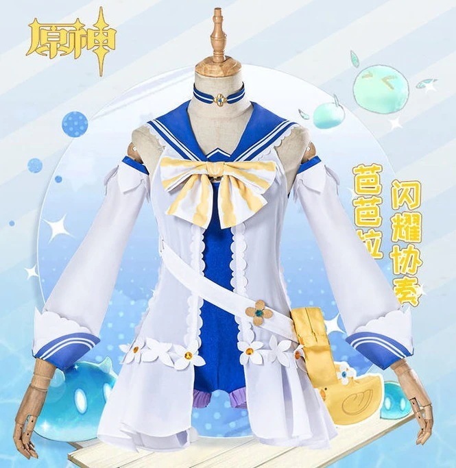 大人気 原神 Cos バーバラ 水着 Cos シャイニングコンチェルト コスプレ衣装 女性 アニメ かわいい 水着