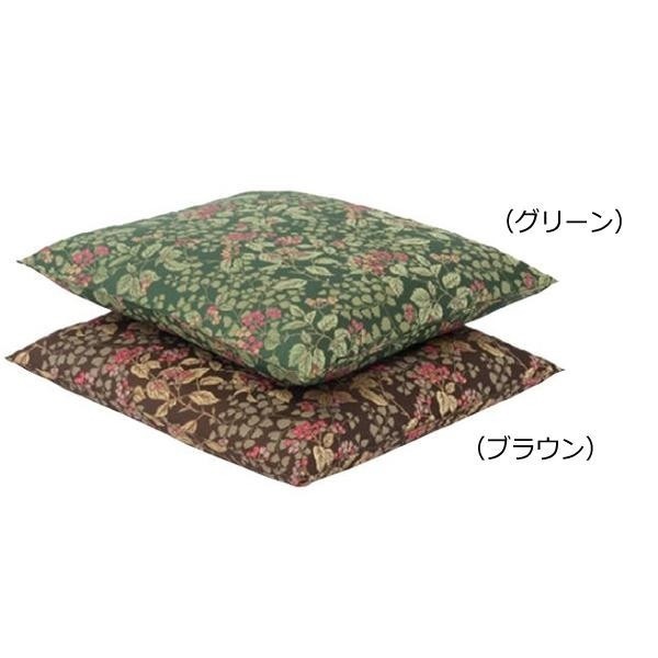 川島織物セルコン ジューンベリー 座布団カバー 55x59cm LL1019 BR/ブラウン