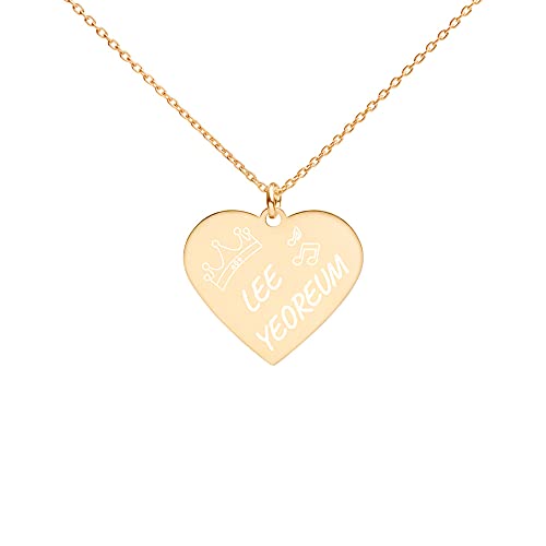 公式 and Crown a Yeoreum Lee Engraved Necklace Yeoreum Girls Cosmic Musical Sterli Plated Gold a on Notes KPOP グッズ