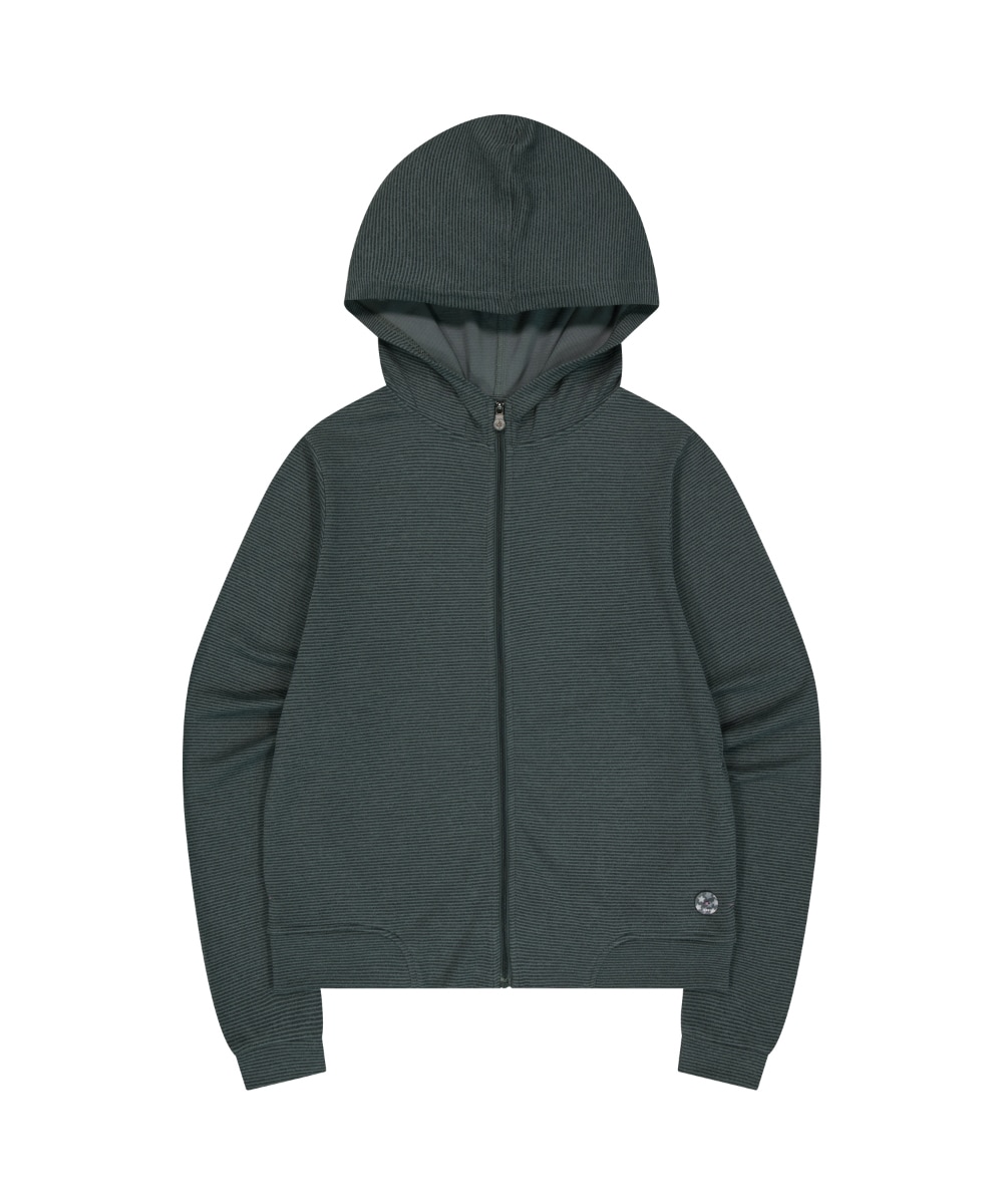 【COYSEIO】 038 STRIPE ZIP-UP : CHARCOAL