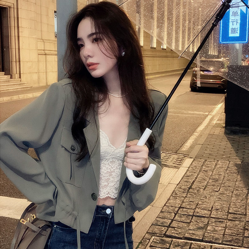 ジャケット 冬アウター ファッション 韓版 レディース 百掛け 受け取って腰 アウター グリーン ハイエンド ショート丈