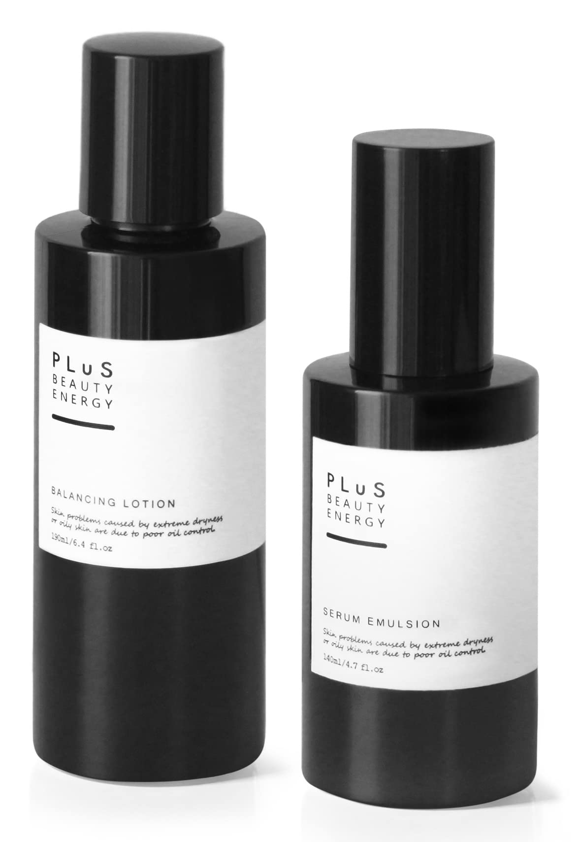 [メンズ 薬用 オールインワン スキンケア セット ] プリュ(PLuS) 化粧水 190mL + 乳液 140mL バランシング ローション/セラム エマルジョン ニキビ 肌荒れ テカリ抑制 アフタ