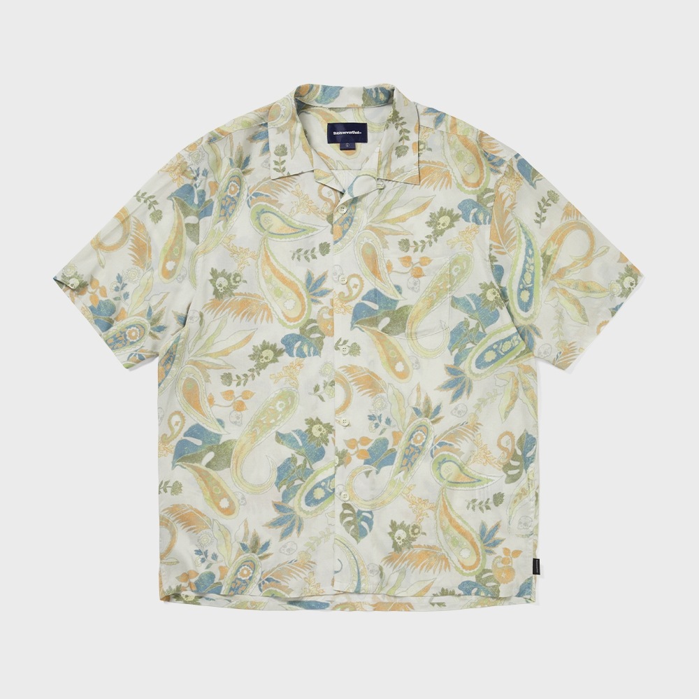 ディス・イズ・ネヴァー・ザット・ウィアードペイズリー S/S シャツアイボリー