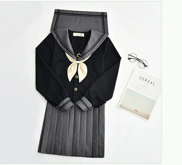 オールインワンセットアップセットアップ海軍制服 学 コスチューム衣装 ハロウィン 制服 女子高生 衣装 女子高生 衣装 JK制服大人用 フリルスカートブラック セーラー服スーツ セーラー服 長袖 5,065円