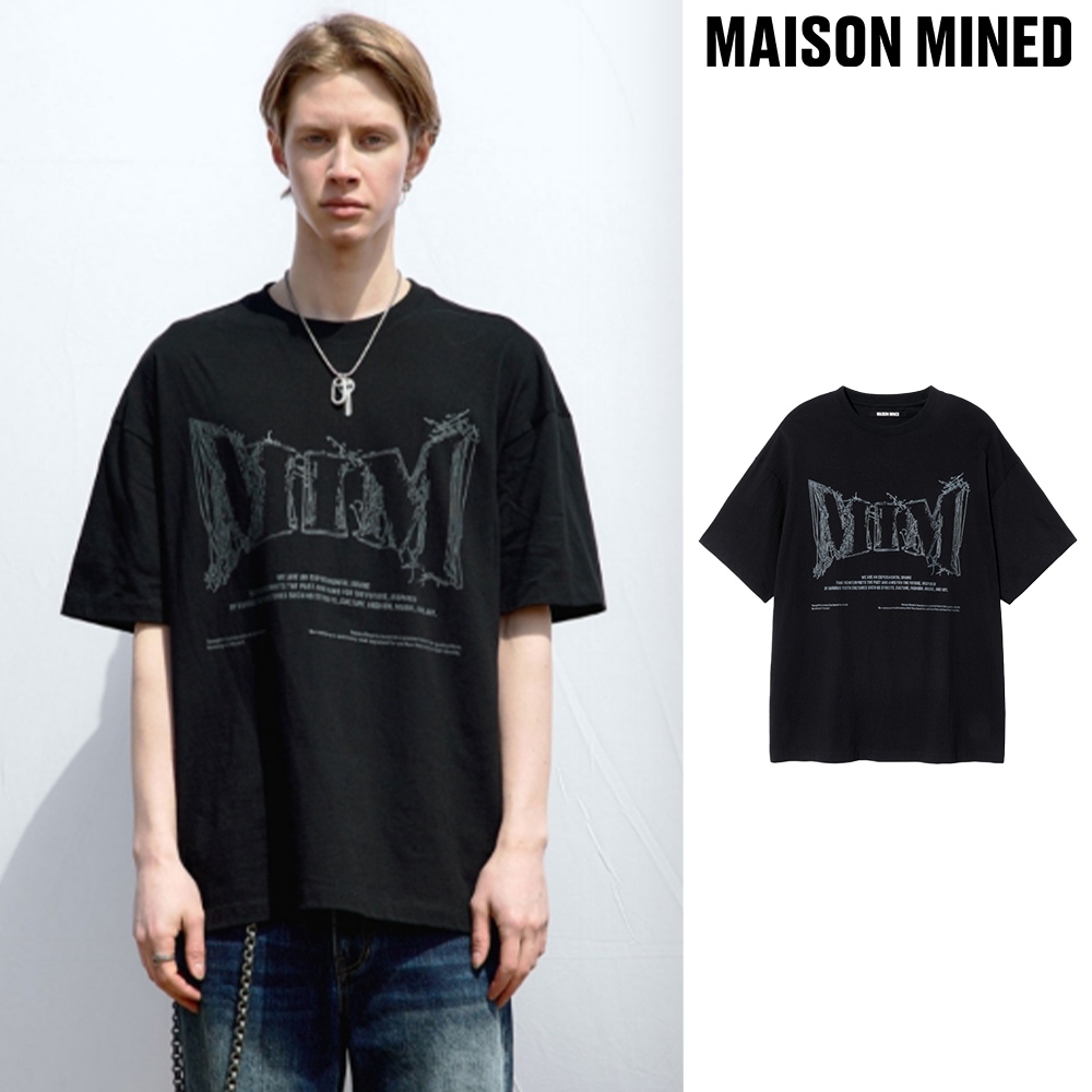 【MAISON MINED】 SCRAWL WORD HALF T