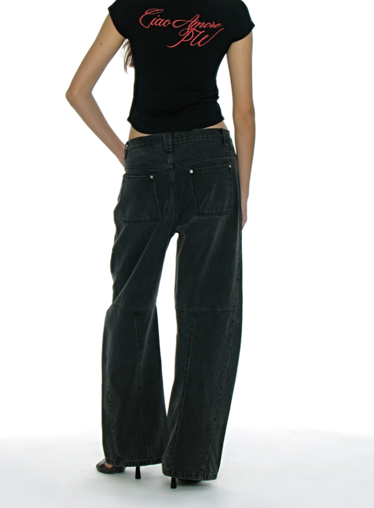 WASHED ROUNDING JEANS_BLACK