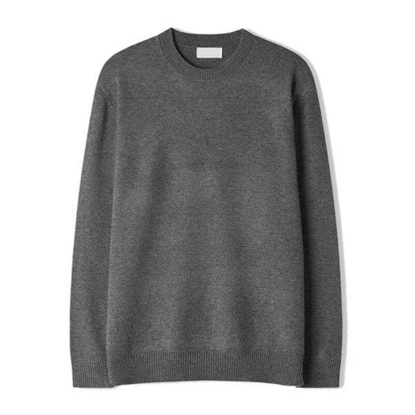 メンズ ロイ ベーシック モーダル ラウンド ニットTシャツ SG-KN-Q027-チャコール