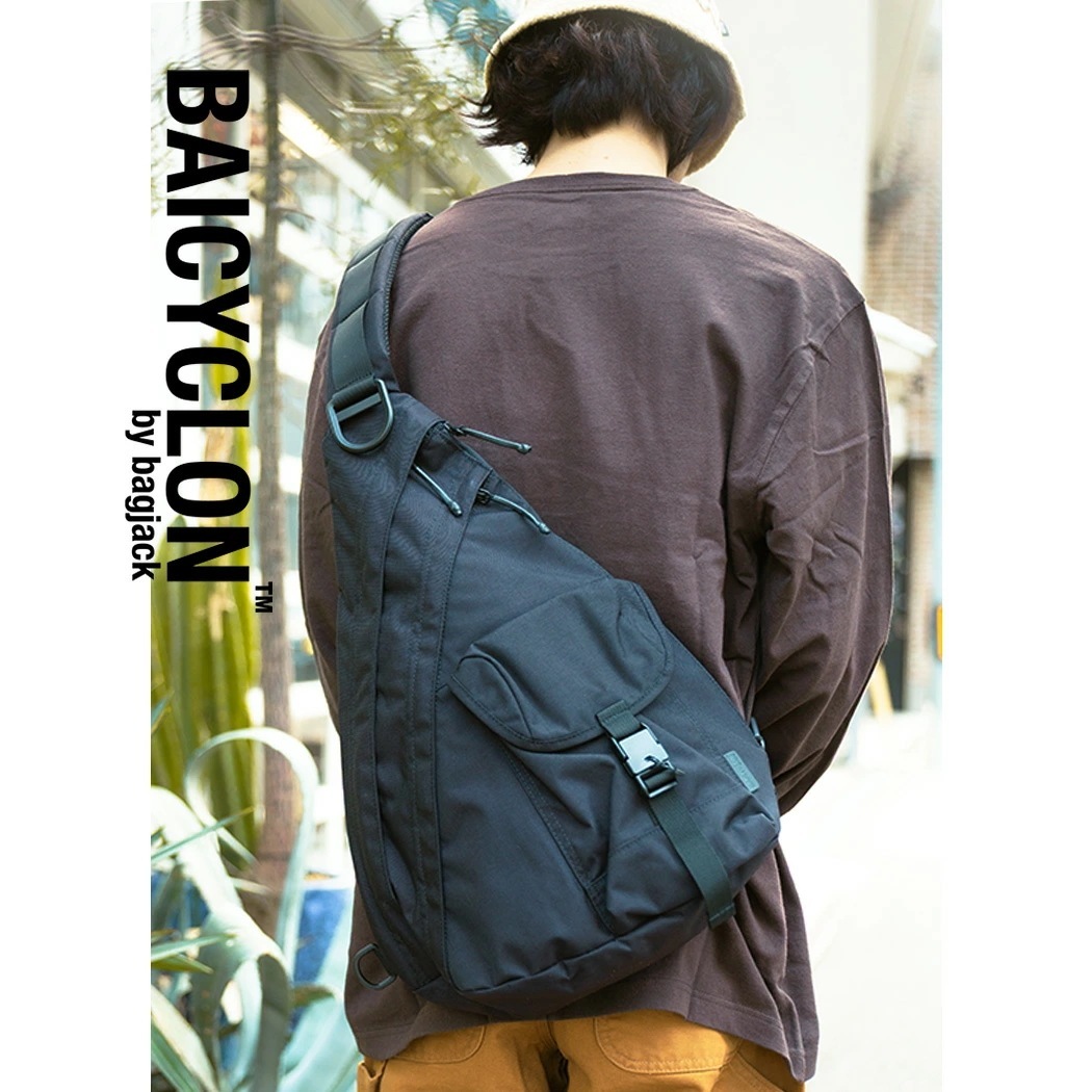 BAICYCLON ボディバッグ ショルダーバッグ バッグ バイシクロン シングル ストラップ SINGLE STRAP BAG BLACK ( CORDURA コーデュラ ブラック 黒 鞄 メンズ