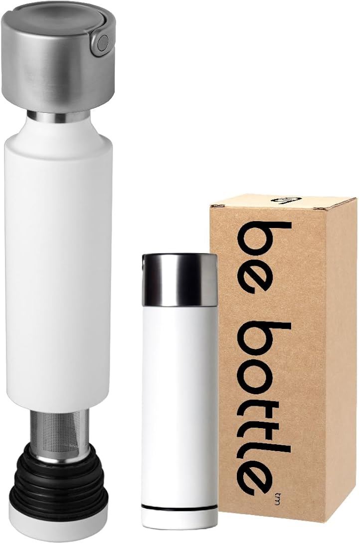 18oz 茶こし付 保冷 保温 真空断熱 1本(白色, 280 ml)