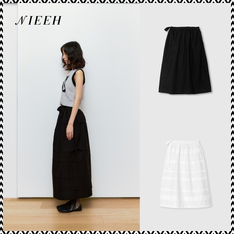 NIEEH 24SS FRILL LONG SKIRT