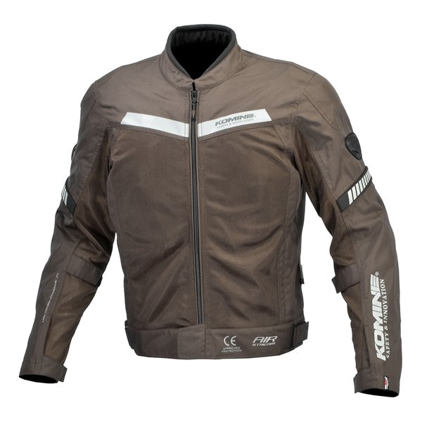 バイク用 春夏 JK-1274 プロテクトハーフメッシュジャケット ブラウン メンズ Lサイズ JK-1274/BROWN/L