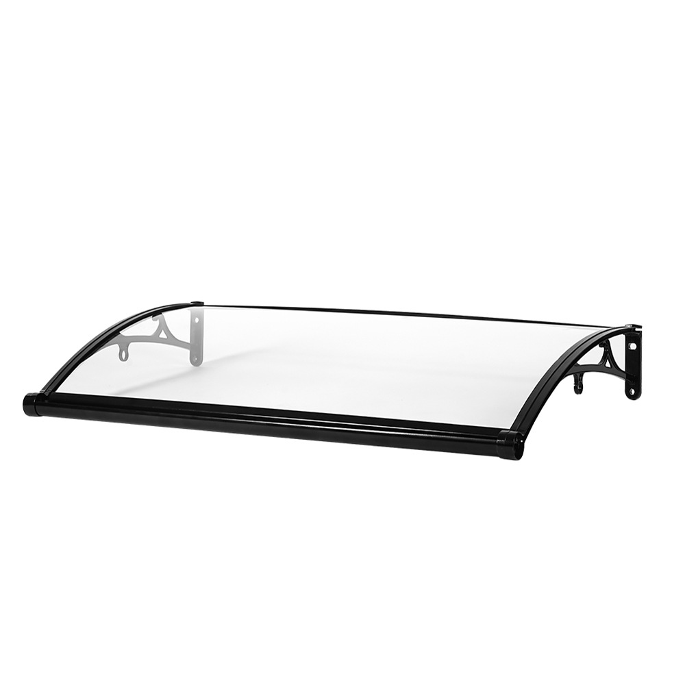 【国内発送】349【TYPE A 64*123cm 透明】雨よけ 屋根庇 雪対策 ひさし 組立が簡単 雨よけ 雪よけ テラス 玄関 梅雨対策 住宅用 パティオ日除け 後付け 雨雪パネルをミュート ブラ