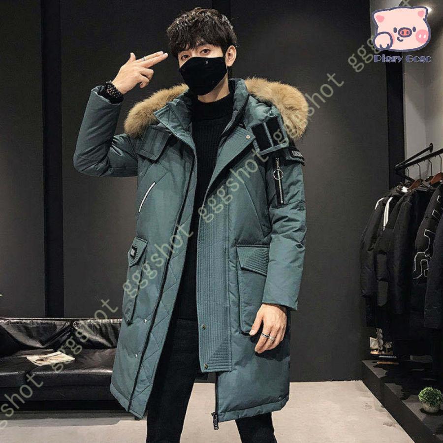 冬の特恵中綿コート メンズ フード 無地 ロング丈 ダウンジャケット 厚手 ブルゾン アウター カジュアル 防寒 ダウンジャケット 通勤 ビジネス オフィス 冬服