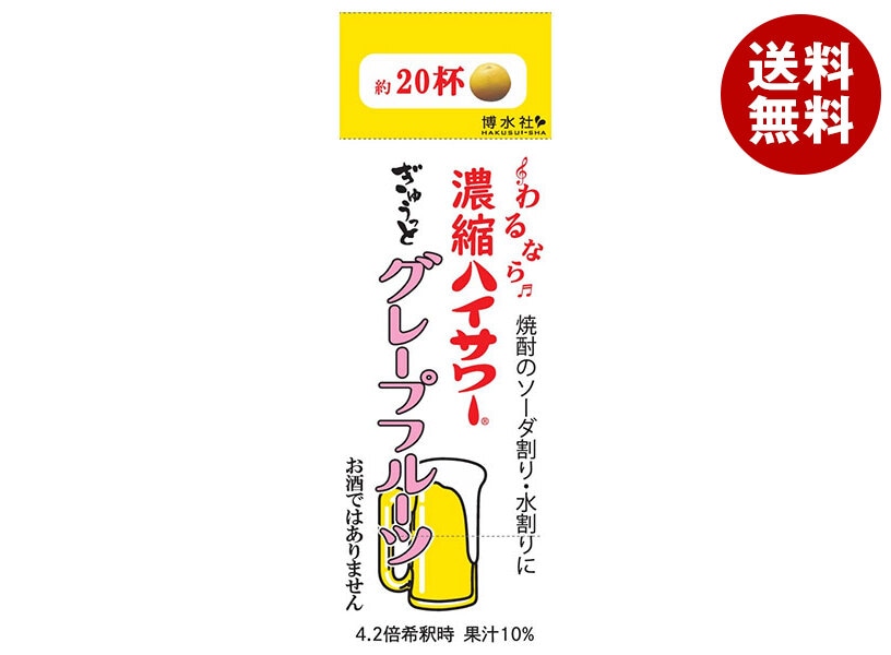 博水社 濃縮ハイサワー ぎゅうっとグレープフルーツ 500ml紙パック×12本入×(2ケース)