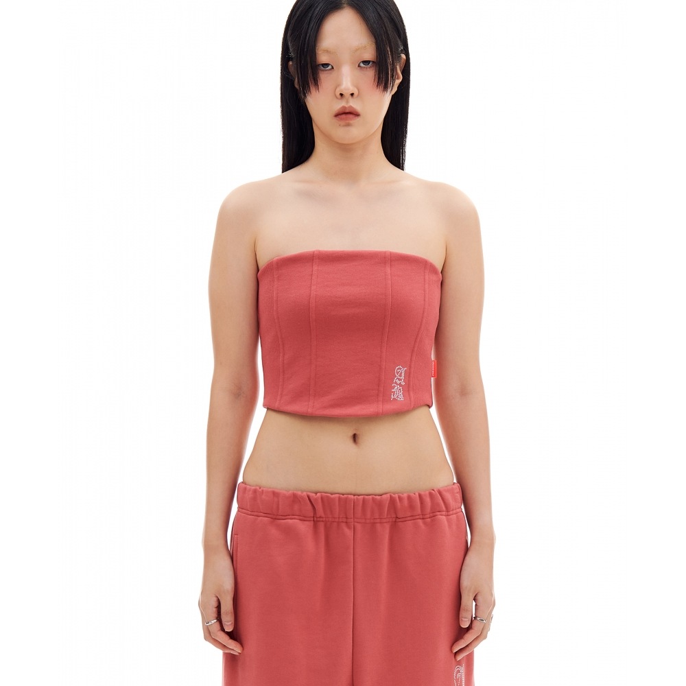 アーカイブボールド AB ジップチューブトップ (ダスティピンク)