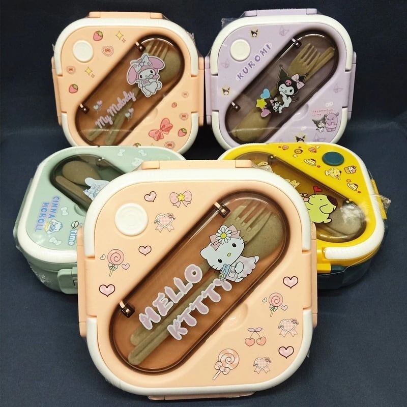 【限定SALE!!】子供用 かわいい プラスチック 仕切弁当箱 食器 学生弁当箱 電子レンジ対応 お弁当箱 クリスパー 携帯用