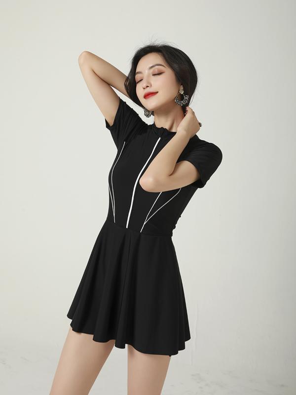 水着 レディース スイムウェア セクシー カジュアル ワンピース ショートパンツ 大きいサイズ ウエストカバー 着痩せ 半袖 大きいサイズ カジュアル 温泉旅行 胸パッドありワイヤーなし