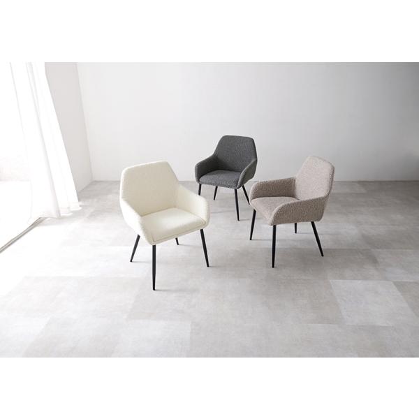 ダイニングチェア 椅子 ブークレ生地 2脚セット おしゃれ 北欧 かわいい 高級感 チェア いす イス 座面高44cm