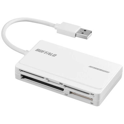 他サイト： BUFFALO　マルチカードリーダー ホワイト (USB2.0/1.1)　BSCR508U2WHの商品画像