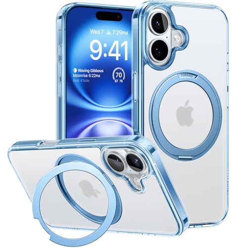 iPhone16 用 ケース【多機能360度回転スタンド】縦横両対応 ハルバッハマグネット搭載 MagSafe対応 米軍MIL規格耐衝撃 リング 指紋防止 黄変防止 マット マグセーフ対応 レンズ保護 8,004円