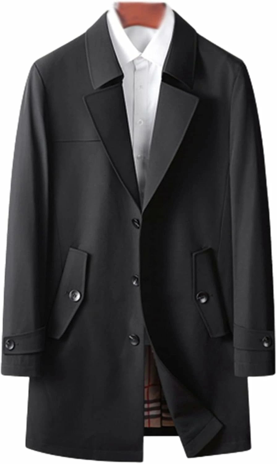 トレンチコート メンズ テーラードジャケット ロング丈 カジュアル ビジネス スプリングコート 防風 保温性 アウター 春秋 シンプル オシャレ 無地 アウトドア 通勤 通学