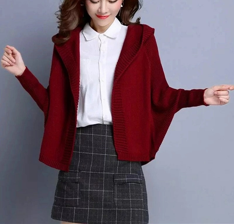 3点5% 5点8%クーポン! レディース カーディガン フード付き ニット セーター 秋 冬 長袖 羽織 アウター 長袖 トップス 大人 可愛い フェミニン おしゃれ ベージュ ブラック ホワイト グ 5,089円