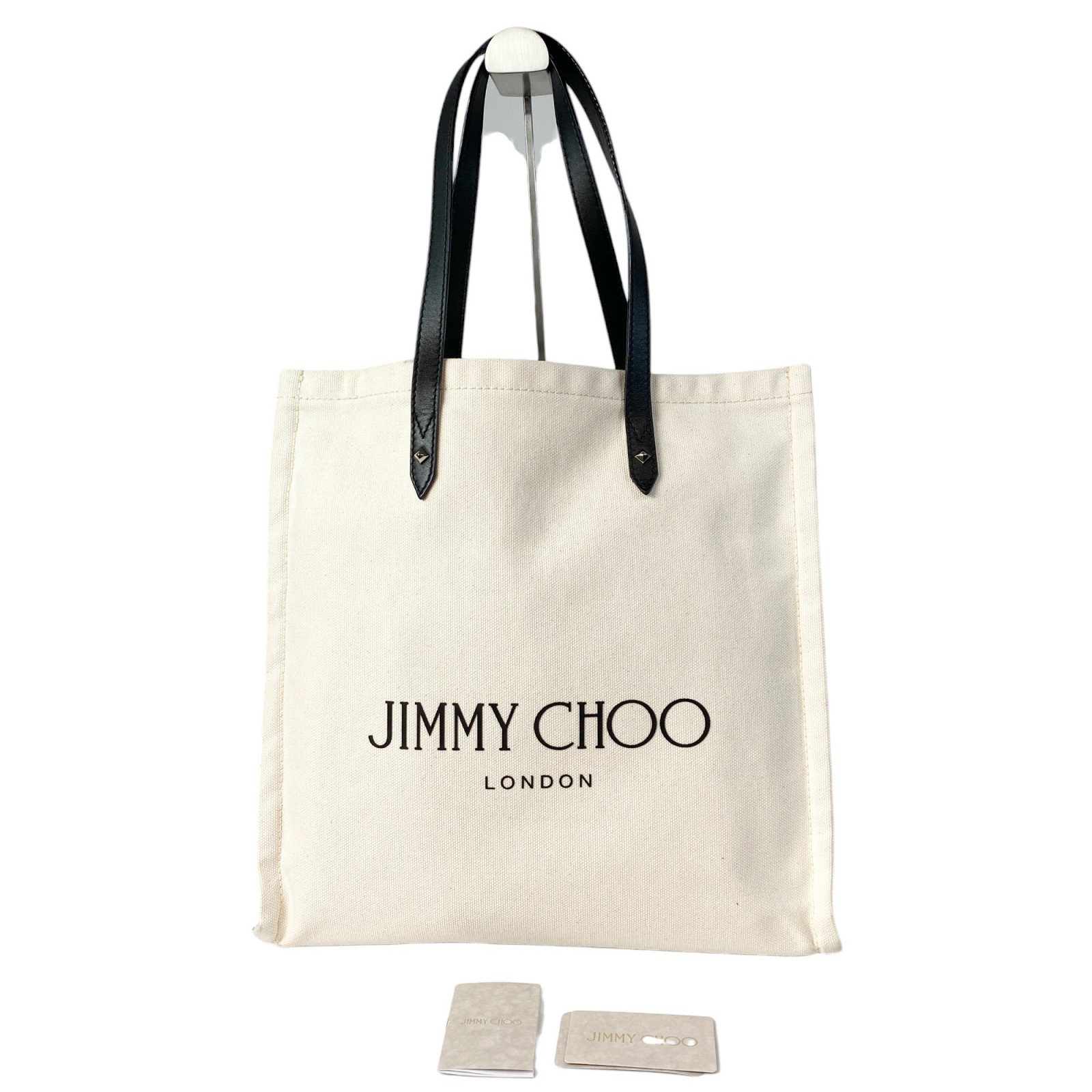 ジミーチュウ JIMMY CHOO キャンバス トートバッグ A4収納 肩掛け