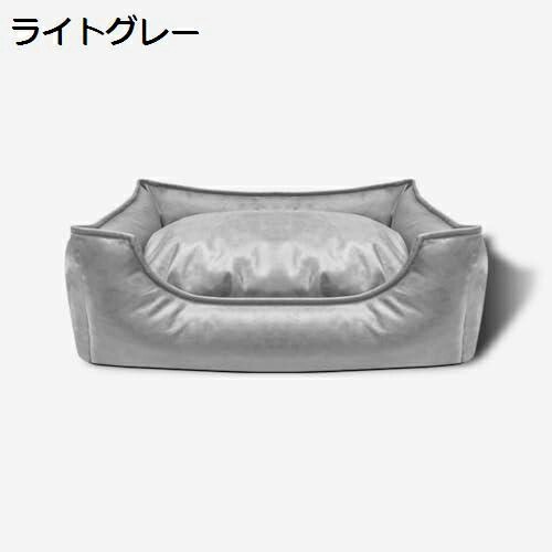 犬 ベッド 洗える 撥水 ペットベッド 取り外し 通年 大型犬 スクエアベッド グレー ペットソファー 春 秋 ハウス 犬マット 滑り止め ペットクッション 小型犬 Lサイズ