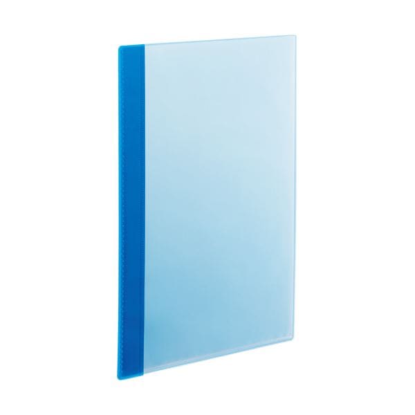(まとめ）TANOSEE薄型クリアブック(角まる) A4タテ 10ポケット ブルー 1セット(50冊:5冊×10パック)(×3セット) 14,144円