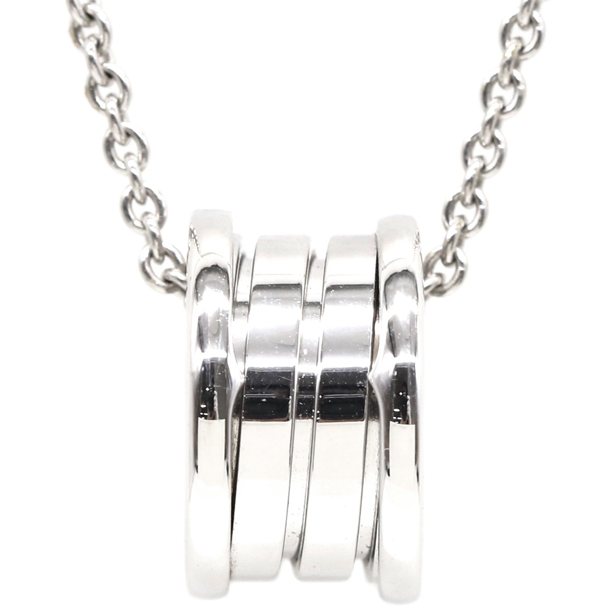 ブルガリ BVLGARI ネックレス ビーゼロワン ネックレス 旧型 K18WG ホワイトゴールド B-zero1 ペンダント 18K 750WG 【箱】【中古】