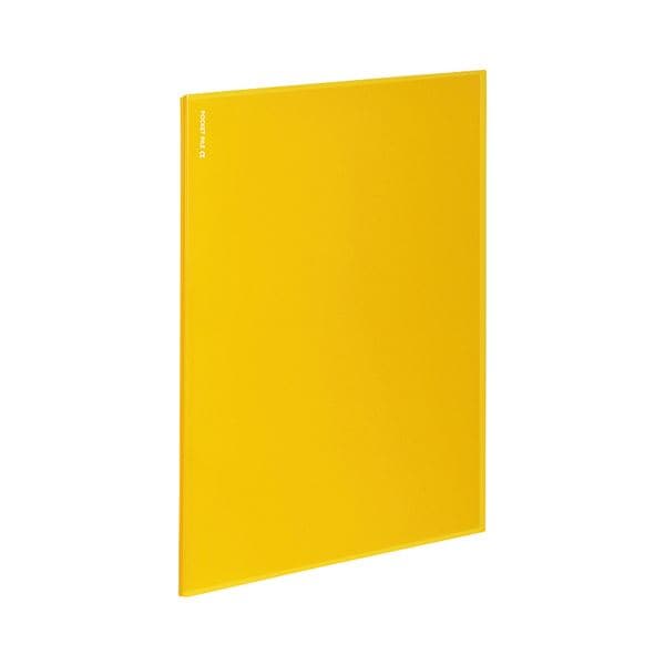 （まとめ）コクヨ ポケットファイルα（ノビータα）固定式 A4タテ 12ポケット 背幅3mm 黄 ラ-NF12Y 1セット（10冊）(×2セット)