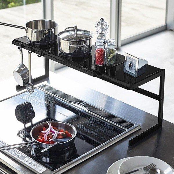 キッチンラック 伸縮 調理 一時置き 棚 山崎実業