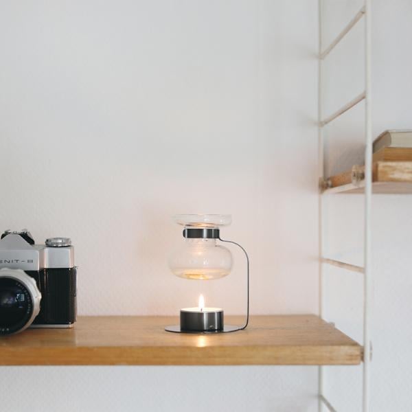 アロマオイルウォーマー おしゃれ 理系 インテリア デザイン スタイリッシュ モダン 寝室 キャンドルライト アロマキャンドル 耐熱ガラス キントー kinto