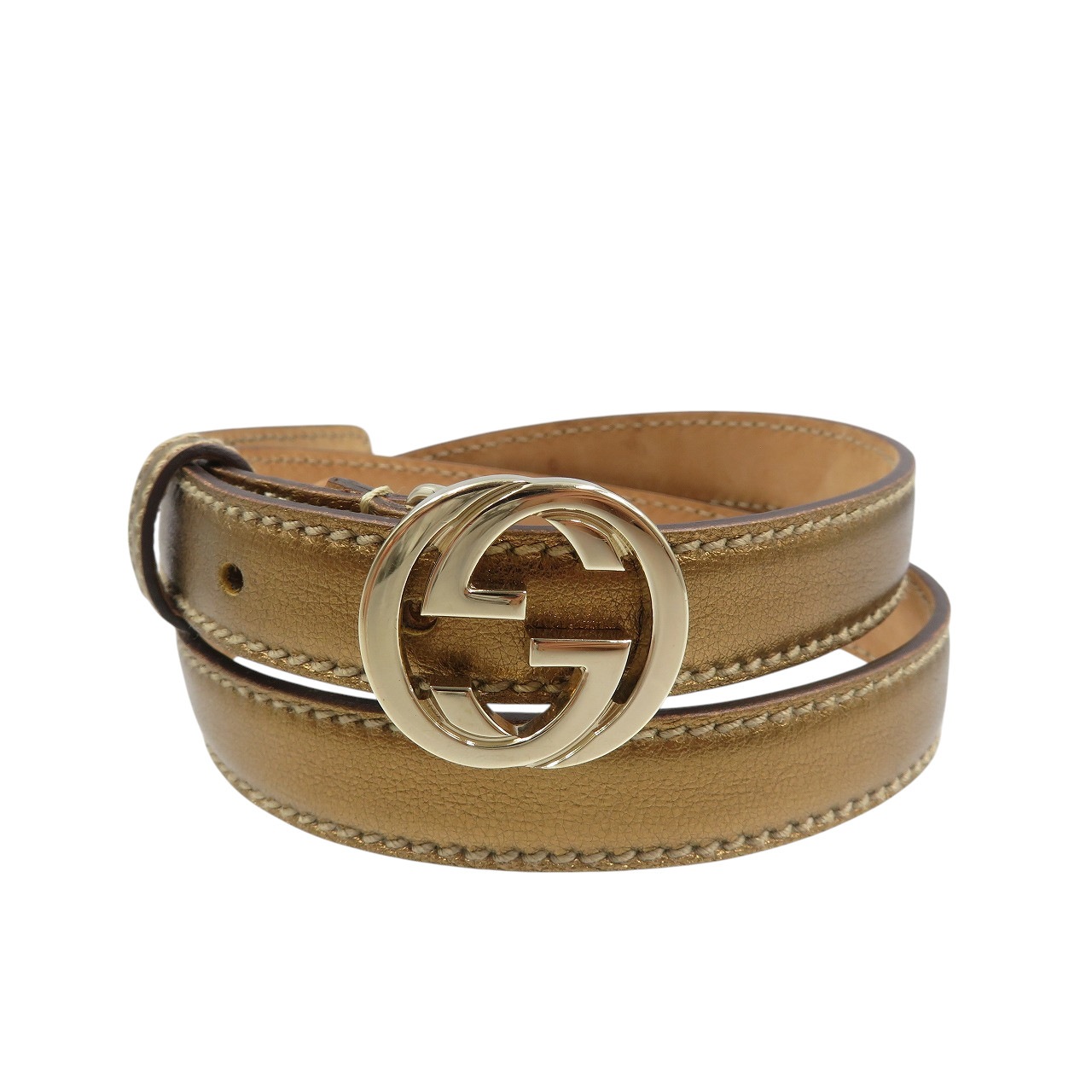 Qoo10] GUCCI 美品 15614 ベルト レザー/レ : バッグ・雑貨