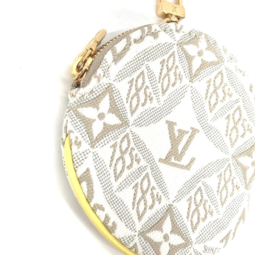 コインケース M81173 ポルトモネ ロン モノグラム ジャガード SINCE 1854 財布 小銭入れ ラウンド ジャガード ホワイト
