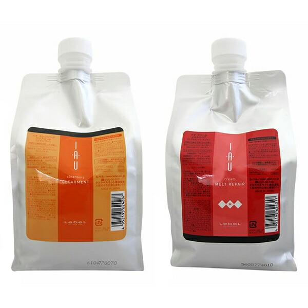 イオ クレンジング クリアメント 1000ml シャンプー 詰替え用 & クリーム メルトリペア トリートメント 1000ml 詰替え用 セット