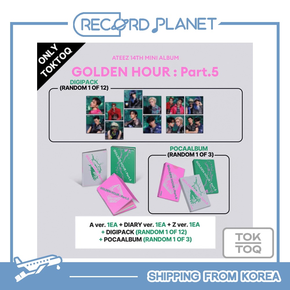 ONLINE特典+ ATEEZ [GOLDEN HOUR : Part.5] TOKTOQ SET